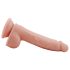 Mr. Dixx 7.6 - dildo s testisi in priseskom - natur barva - 19,5 cm