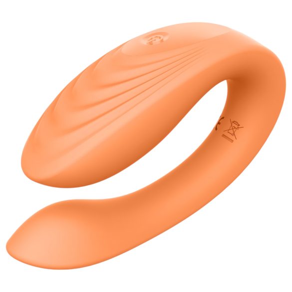 Glam - akumulatorski partnerski vibrator (oranžen)