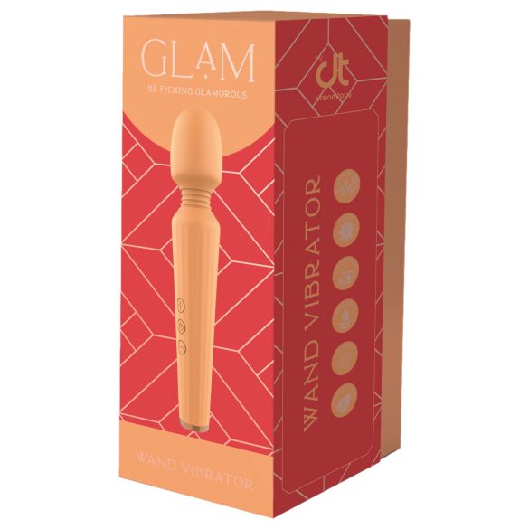 Glam - polnilni masažni vibrator (oranžen)
