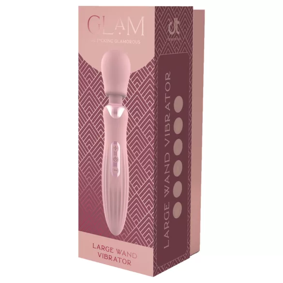 Glam - velik wand vibrator (rožnat)