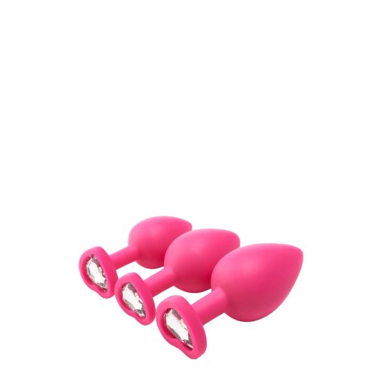 Komplet za analno urjenje Flirts - komplet za analni dildo (3 kosi) - roza