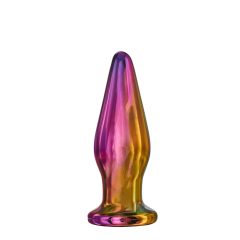   Glamour Glass - Stekleni analni vibrator z vrhom, radijsko krmiljen (barvni)