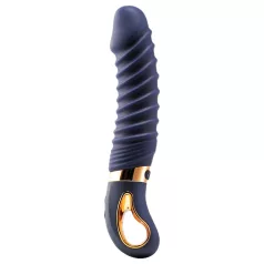 Goddess - grelni rebrasti vibrator (temno moder)