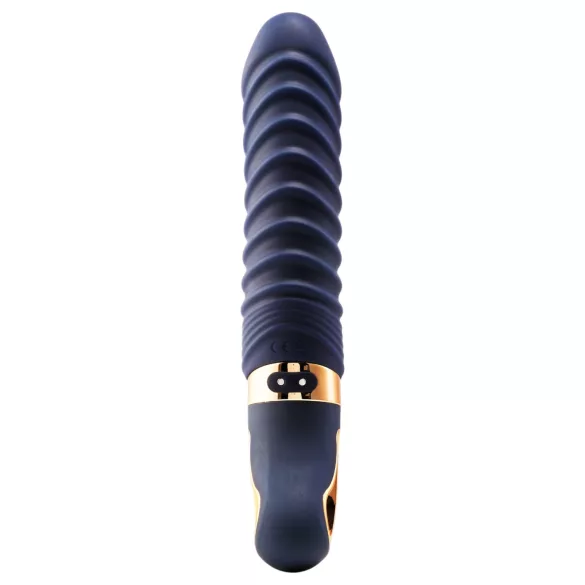 Goddess - grelni rebrasti vibrator (temno moder)