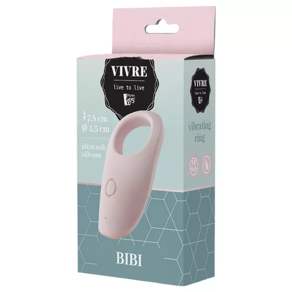 Vivre Bibi - vibrirajoči obroč za penis - polnjenje USB - roza