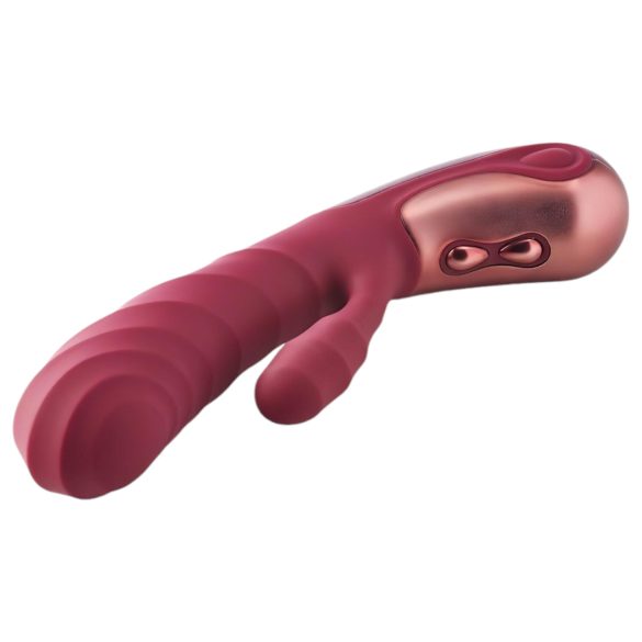 Dinky Jimmy K. Duo - polnilni vibrator s klitoralnim krakom (rdeč)