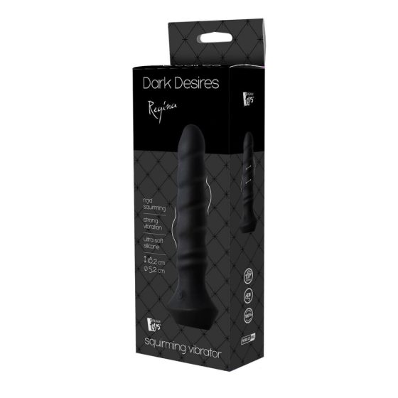 Dark Desires Regina - Analni vibrator z možnostjo polnjenja (črn)