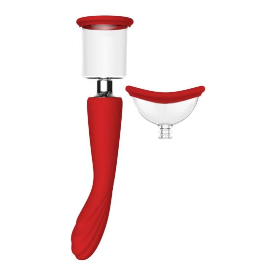 Red Revolution Georgia - vibrator za točko G in vaginalno sesanje (rdeča)