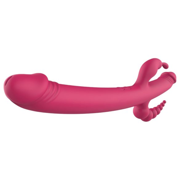Dreamtoys - vibrator za stimulacijo G-točke in klitorisa - polnilni - roza