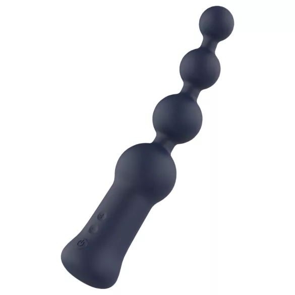 Startroopers Hubble - analni vibrator z biseri - modra - polnjenje USB