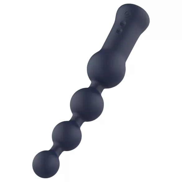 Startroopers Hubble - analni vibrator z biseri - modra - polnjenje USB