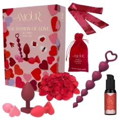 Dreamtoys Amour - darilni komplet za analni trening (rdeč)