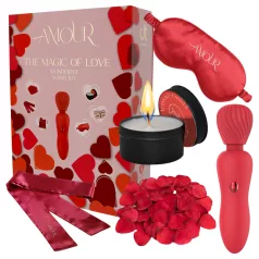   Dreamtoys Amour - komplet vibratorja v obliki paličice (rdeč)