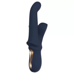   Goddess Iris - vibrator z biseri in s klitorisnim ročajem (moder)