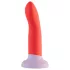 Dreamtoys Love Signal - dvobarvni silikonski dildo srednje velikosti (rdeč)