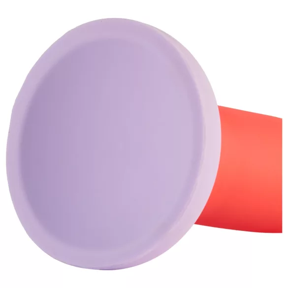 Dreamtoys Love Signal - dvobarvni silikonski dildo srednje velikosti (rdeč)