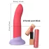 Dreamtoys Love Signal - dvobarvni silikonski dildo srednje velikosti (rdeč)