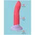 Dreamtoys Love Signal - dvobarvni silikonski dildo srednje velikosti (rdeč)