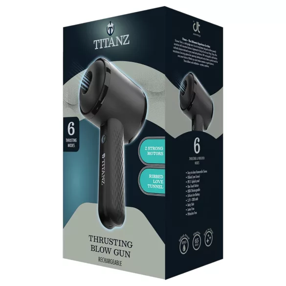 Titanz Thrusting Blow Gun - avtomatski masturbator (črn)