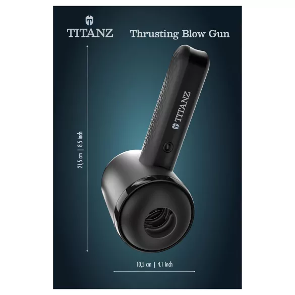 Titanz Thrusting Blow Gun - avtomatski masturbator (črn)