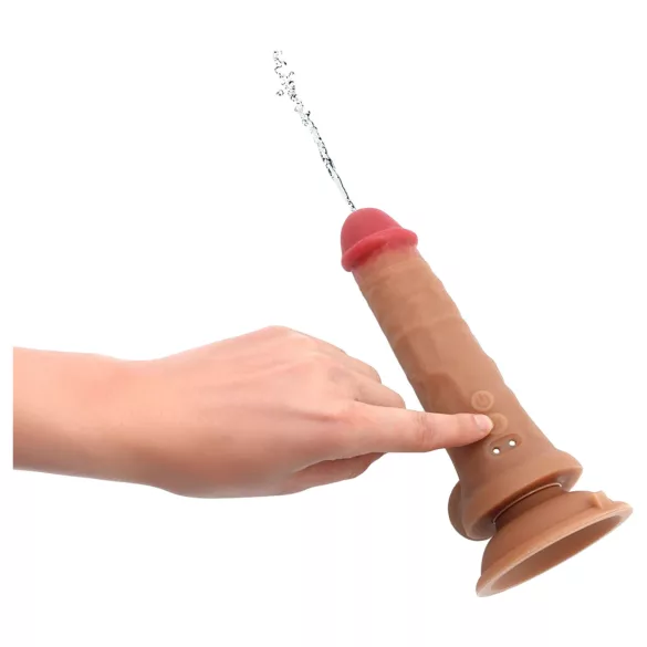 Kiotos Cox Power - vibrirajoč streljajoč dildo z daljinskim upravljalnikom (naraven)