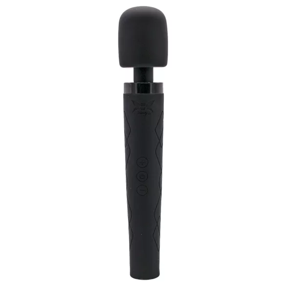 Pixey Deluxe Black Velvet - palični vibrator M (črn)