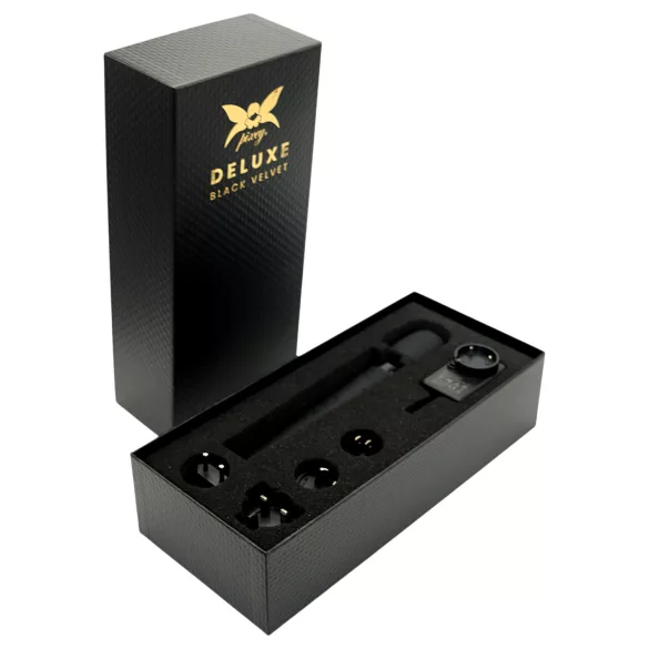 Pixey Deluxe Black Velvet - palični vibrator M (črn)