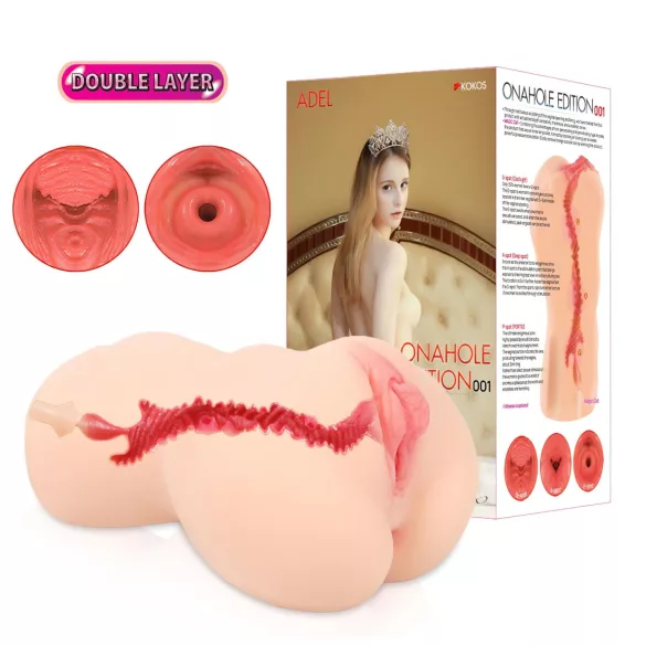 Kokos Onahole 001 XL - realistična umetna vagina masturbator (naravna)