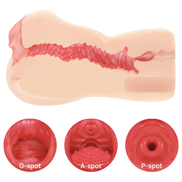 Kokos Onahole 004 - masturbator vagine - dvojni sloj - naravna barva