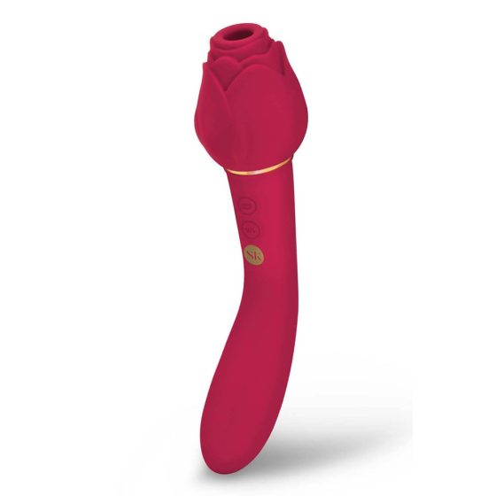 Secret Kisses Rosegasm - 2v1 brezžični klitorisni vibrator (rdeč)