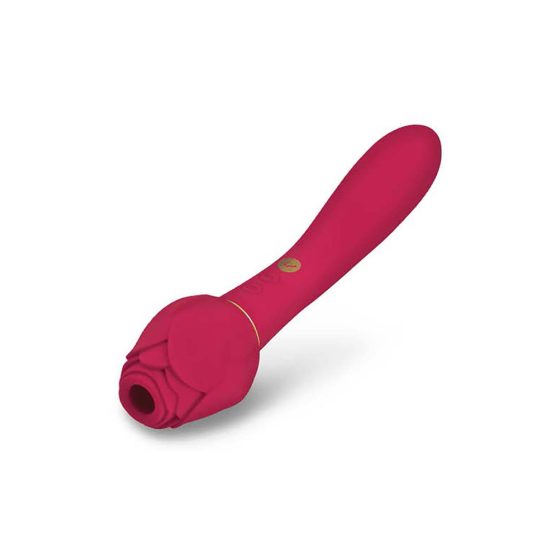 Secret Kisses Rosegasm - 2v1 brezžični klitorisni vibrator (rdeč)
