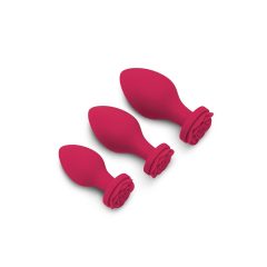   Secret Kisses Rosegasm - Set analnih vibratorjev - rdeči (3 kosi)
