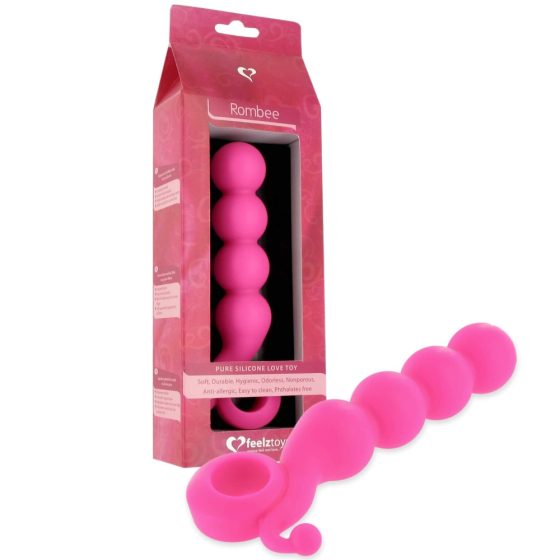 FEELZTOYS Rombee - analni dildo s 4 kroglicami (roza)