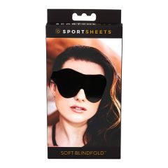 Športni listi - mehka gumijasta maska za oči (črna)