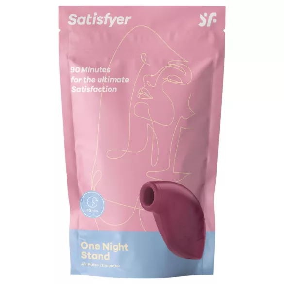 Satisfyer One Night Stand - stimulator klitorisa z zračnimi valovi - rdeč