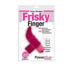 Frisky Finger - vodoodporen vibrator za prste (roza)
