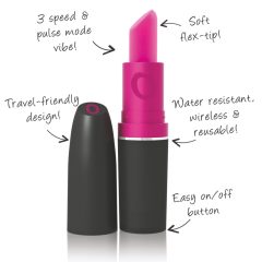   Screaming Lipstick - Vibrator za šminko (črno-rožnate barve)