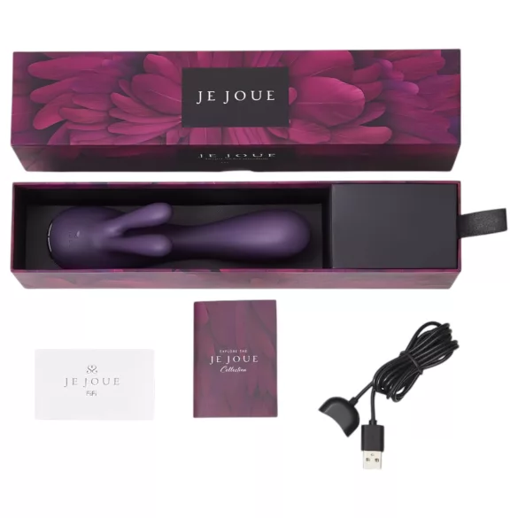 Je Joue Fifi - polnilni vodotesni vibrator s stimulatorjem (vijoličen)