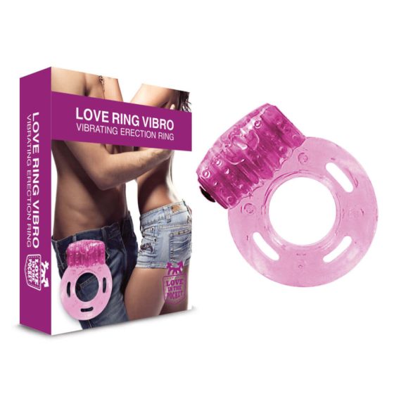 Ljubezen v žepu - enojni vibracijski obroček za penis (roza)