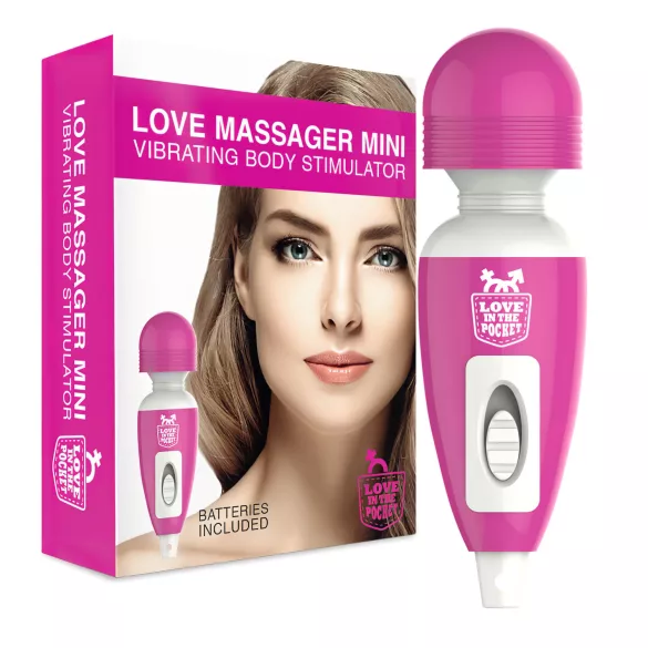 Love Wand - mini vibrator za masažo - roza
