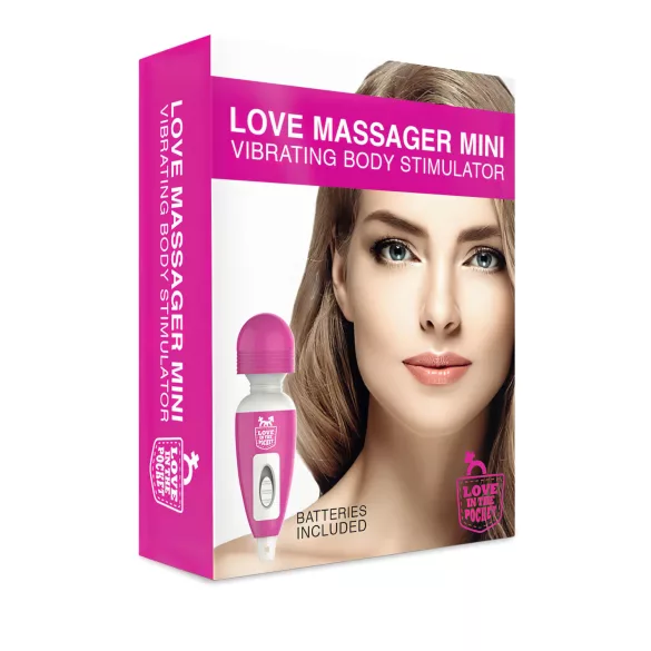 Love Wand - mini vibrator za masažo - roza