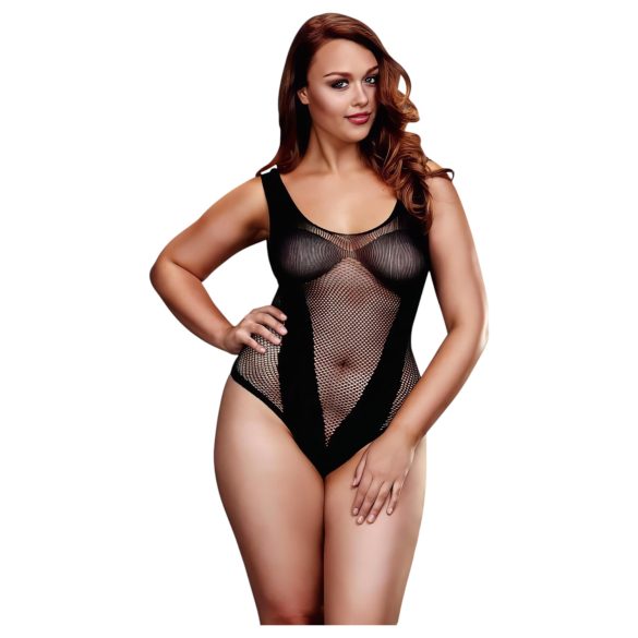 BACI - plus size seksi nečasto body - črna - XL-XXL