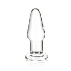 GLAS - klasični stekleni analni dildo (prosojen)