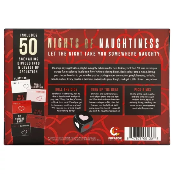 FIFTY NIGHTS OF NAUGHTINESS - erotična družabna igra - angleščina