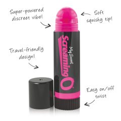 Screaming Lip Balm - Vibrator za šminko (črno-rožnata)