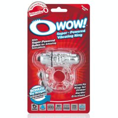 Screaming Owow - vibracijski obroček za penis (prosojen)