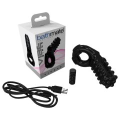  Bathmate Vibe Ring Tickle - vibracijski obroček za penis na baterije (črn)