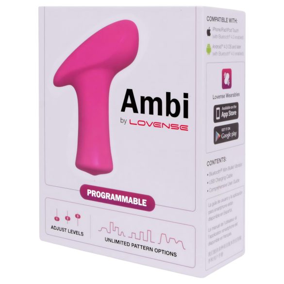 LOVENSE Ambi - pametni, 2-motorni vibrator za klitoris (roza)
