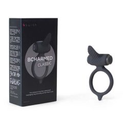 B SWISH Bcharmed - vibracijski obroček za penis (črn)