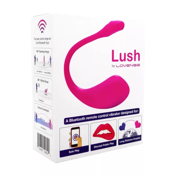 Lovense Lush 2 - nosljivo aplikacijsko vodeno vibracijsko jajce (roza)